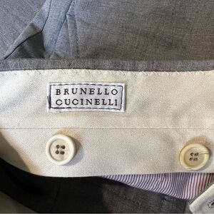 Brunello Cucinelli Gray pants with zippers